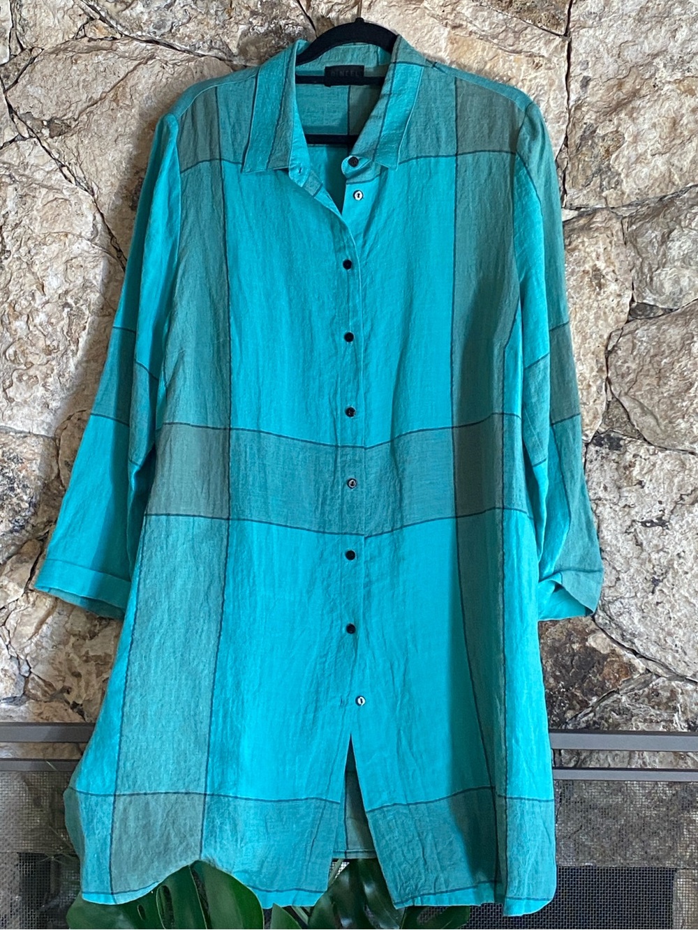 Q’Neel button down tunic top - Sz 14